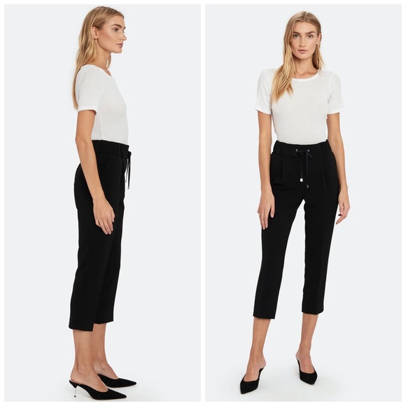 NEW ATM Micro Twill Pull On Pants Slacks Trousers Black Minimalist Athleisure - Picture 2 of 13